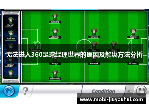 无法进入360足球经理世界的原因及解决方法分析